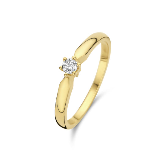 De la Paix Sybil 14 karat gold ring with diamond 0.10 carat -  - Isabel Bernard