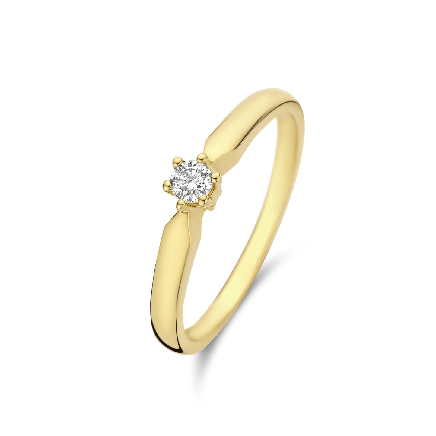 De la Paix Sybil 14 karat gold ring with diamond 0.10 carat - - Isabel Bernard