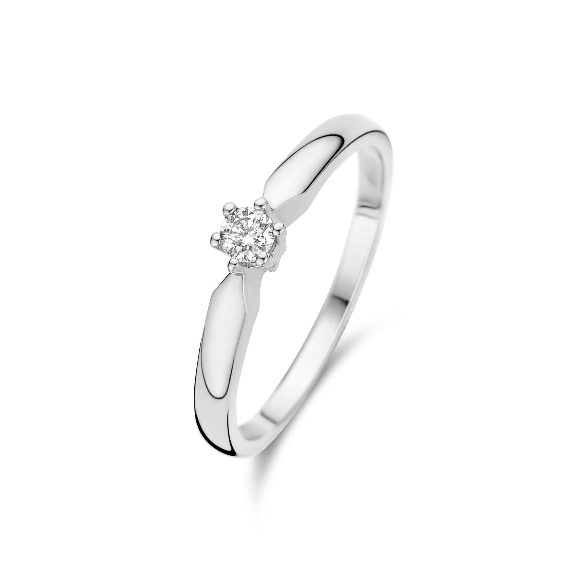 De la Paix Sybil 14 karat white gold ring with diamond 0.10 carat -  - Isabel Bernard