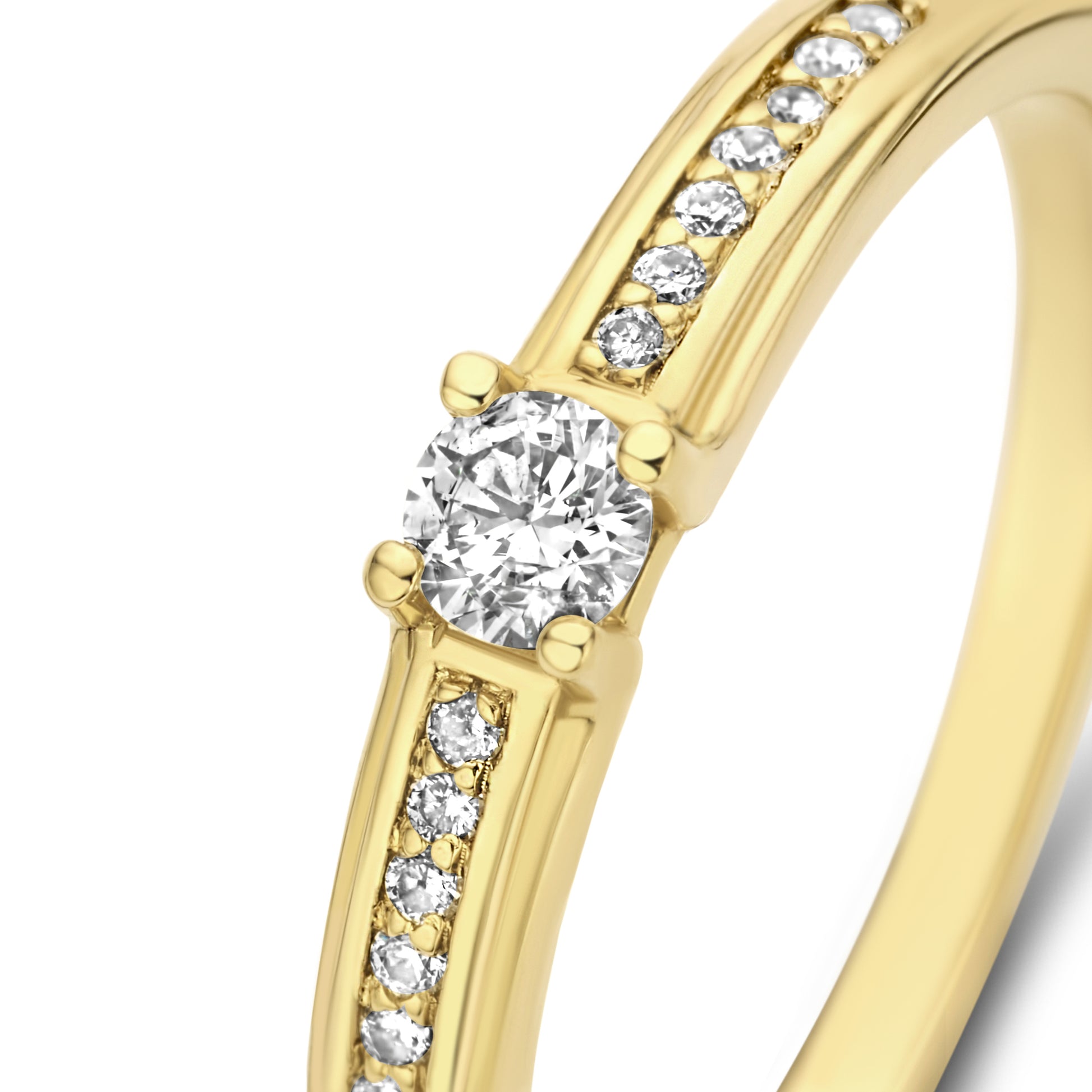 De la Paix Madeline 14 karat gold ring with diamond 0.20 carat - - Isabel Bernard