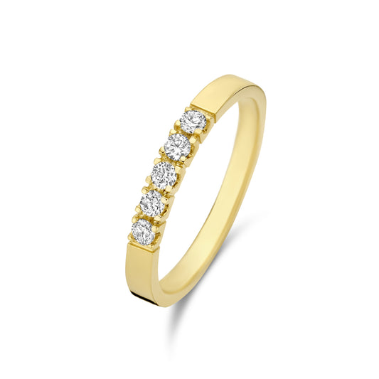 De la Paix Madeline 14 karat gold ring with diamond 0.20 carat - - Isabel Bernard