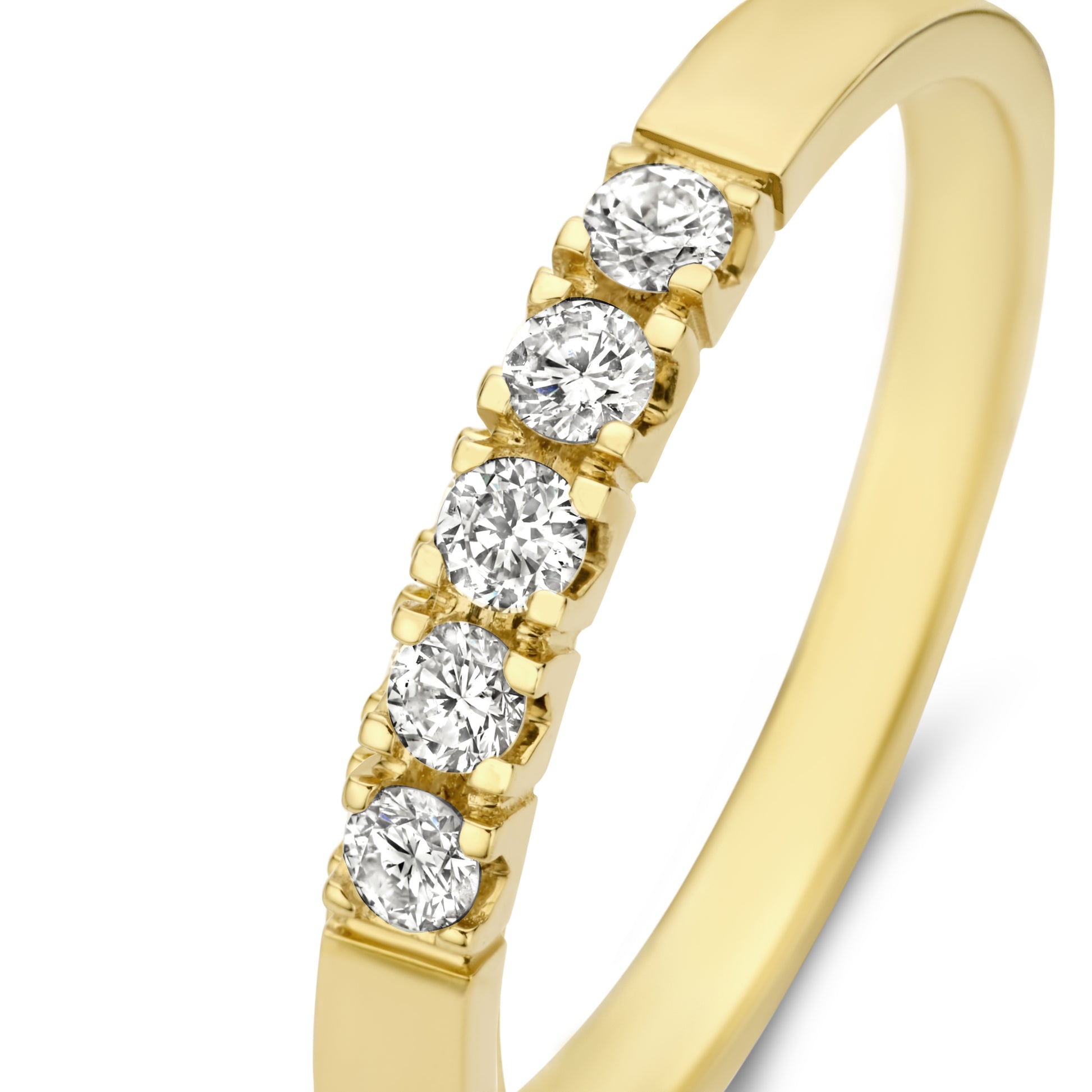 De la Paix Madeline 14 karat gold ring with diamond 0.20 carat - - Isabel Bernard