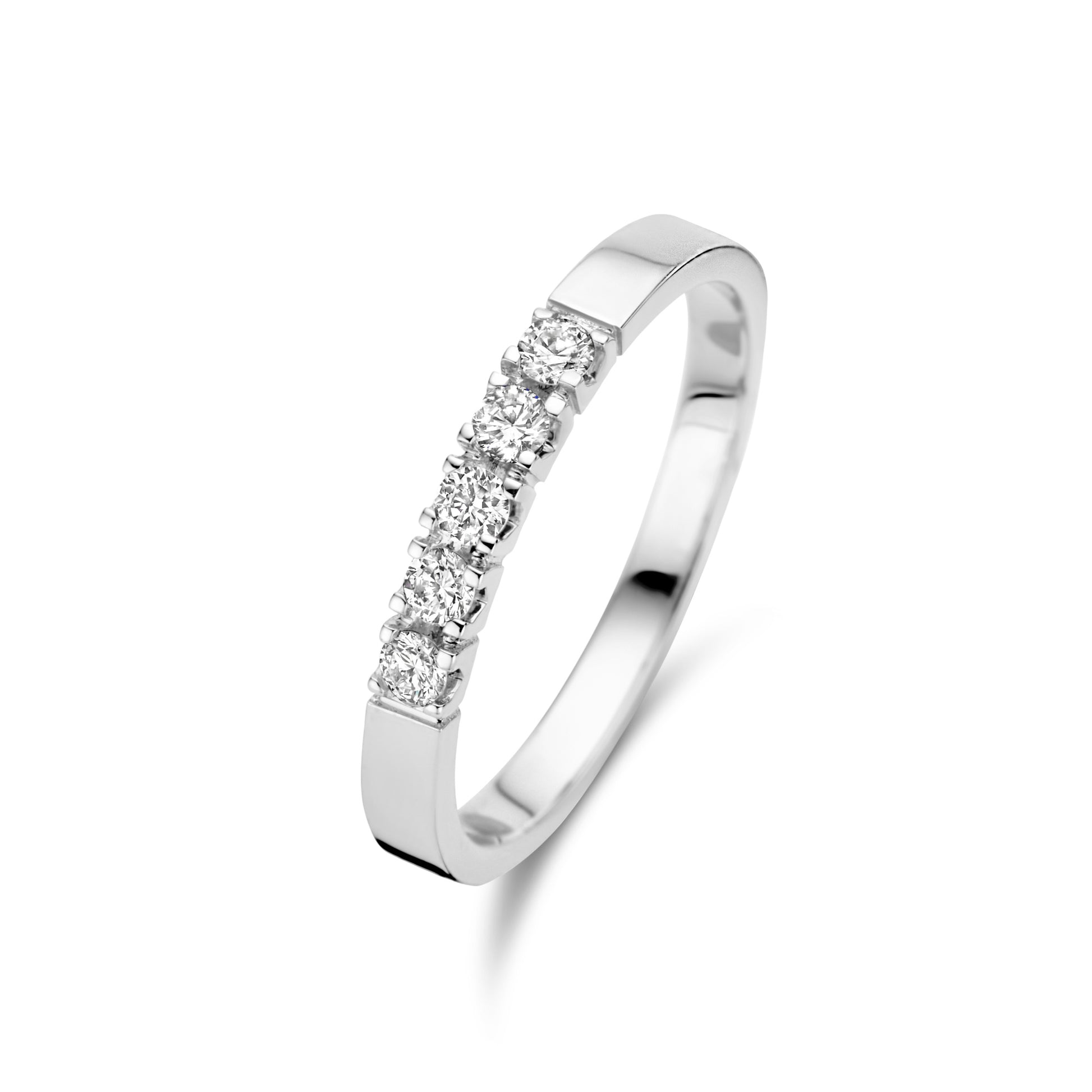 De la Paix Madeline 14 karat white gold ring with diamond 0.20 carat -  - Isabel Bernard