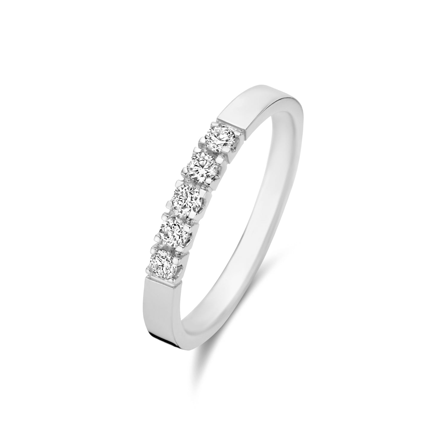 De la Paix Madeline 14 karat white gold ring with diamond 0.20 carat - - Isabel Bernard