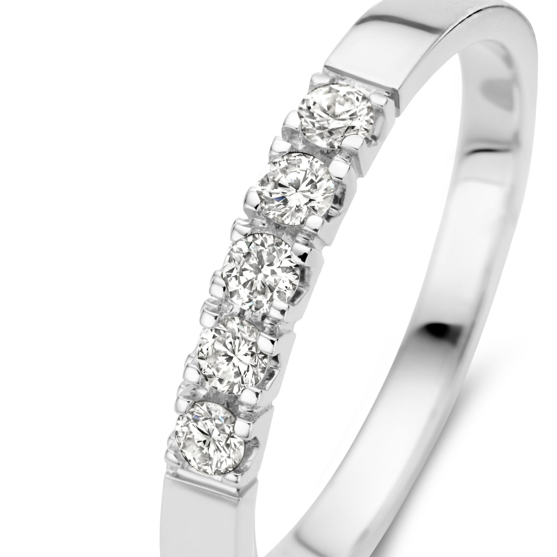 De la Paix Madeline 14 karat white gold ring with diamond 0.20 carat -  - Isabel Bernard