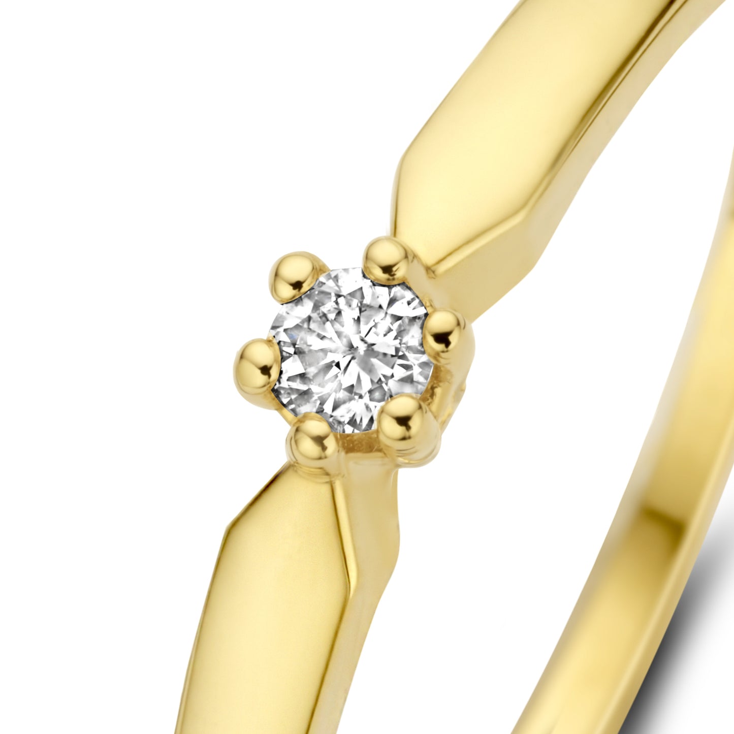 De la Paix Emily 14 karat gold ring with diamond 0.05 carat -  - Isabel Bernard