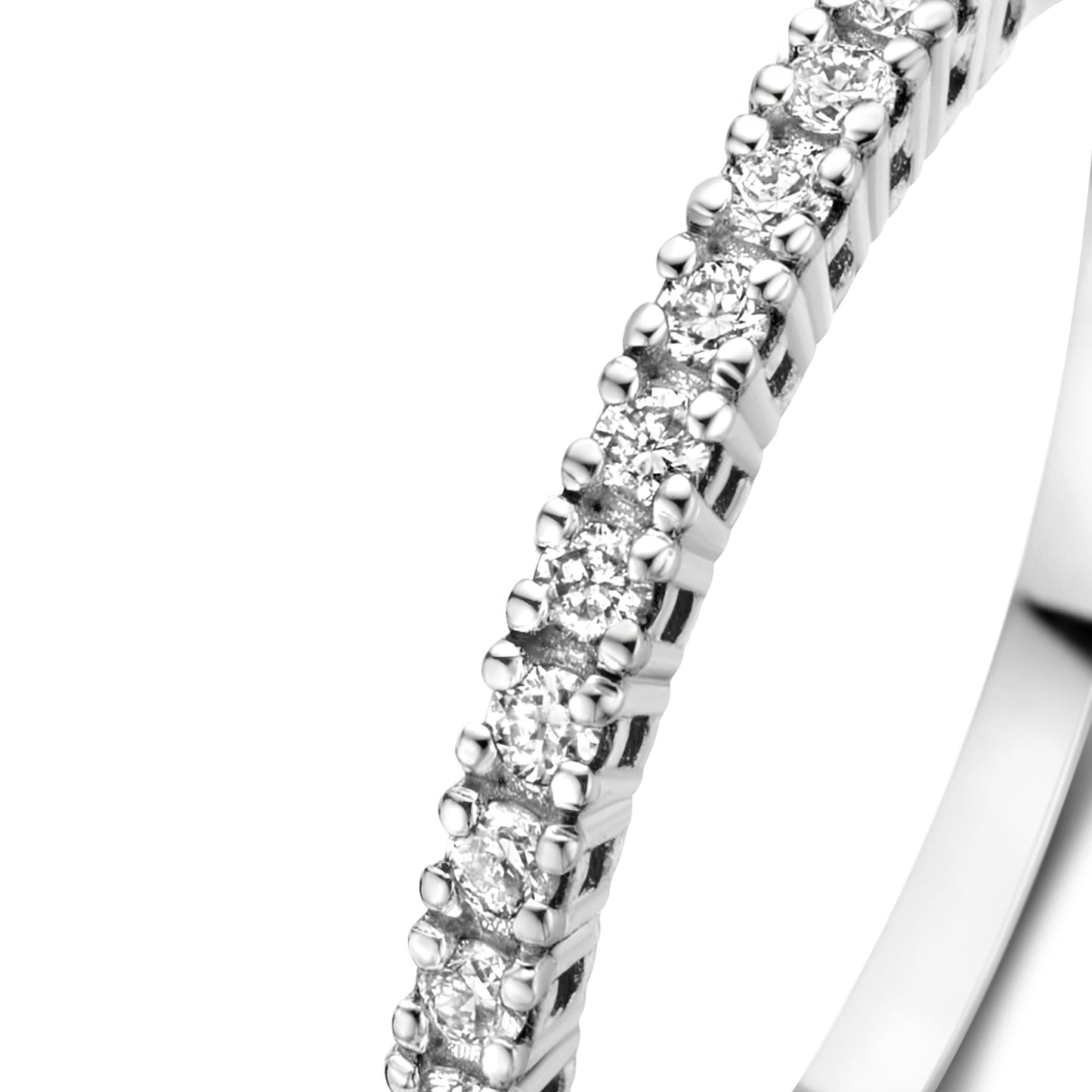 De la Paix Madeline 14 karat white gold ring with diamond 0.14 carat -  - Isabel Bernard