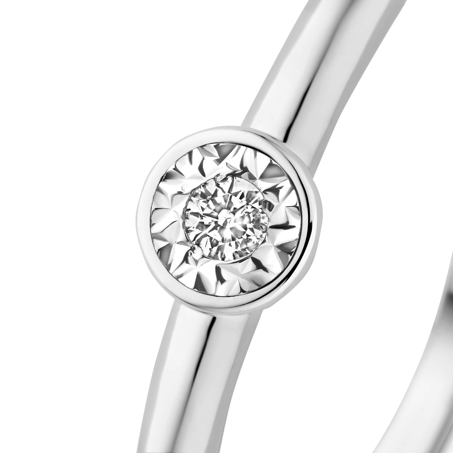 De la Paix Inaya 14 karat white gold ring with diamond 0.03 carat -  - Isabel Bernard