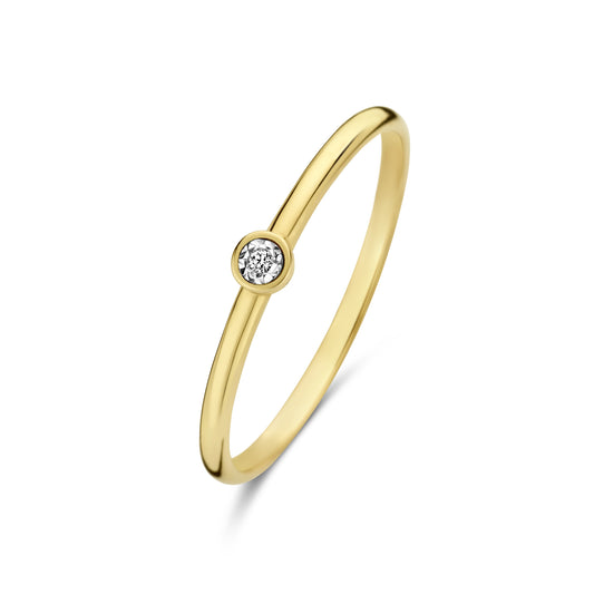 De la Paix Inaya 14 karat gold ring with diamond 0.01 carat - - Isabel Bernard