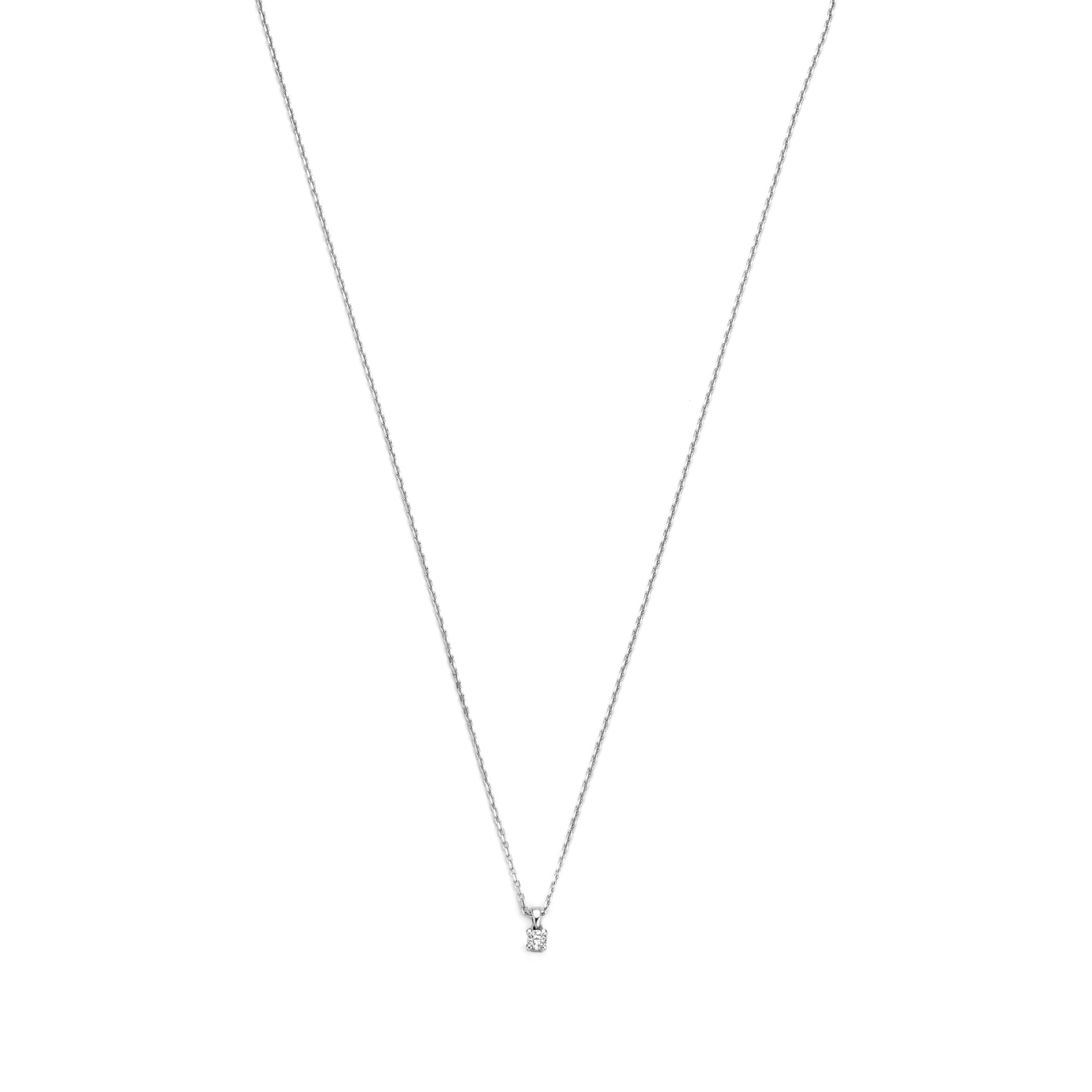 De la Paix Céline 14 karat white gold necklace with diamond 0.05 carat -  - Isabel Bernard