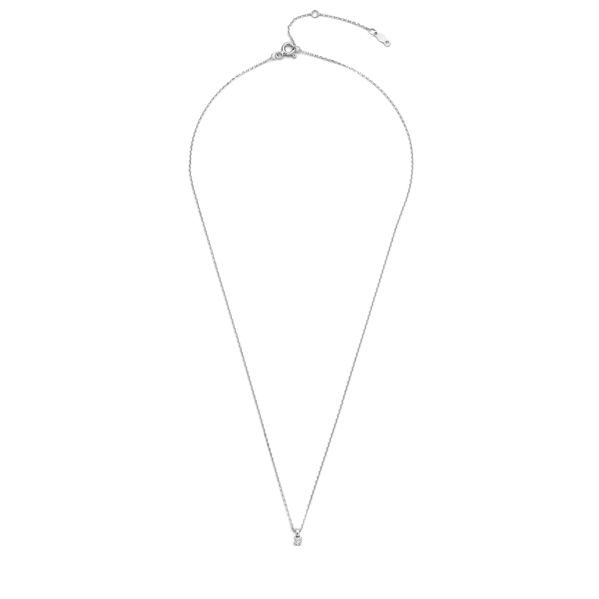 De la Paix Céline 14 karat white gold necklace with diamond 0.05 carat -  - Isabel Bernard