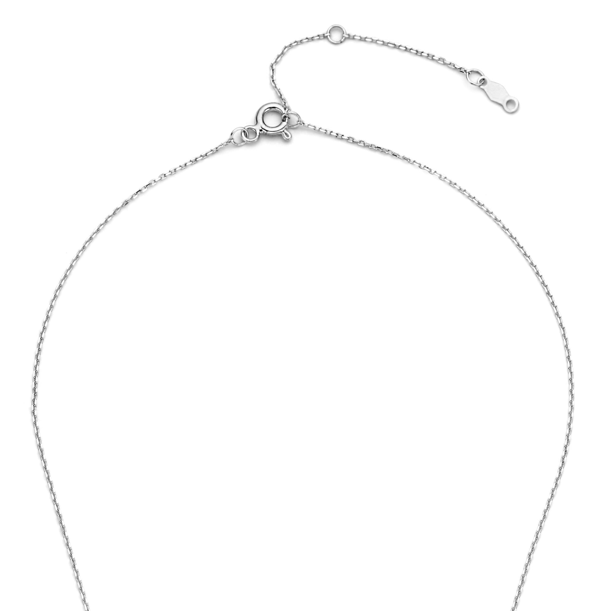 De la Paix Céline 14 karat white gold necklace with diamond 0.05 carat -  - Isabel Bernard