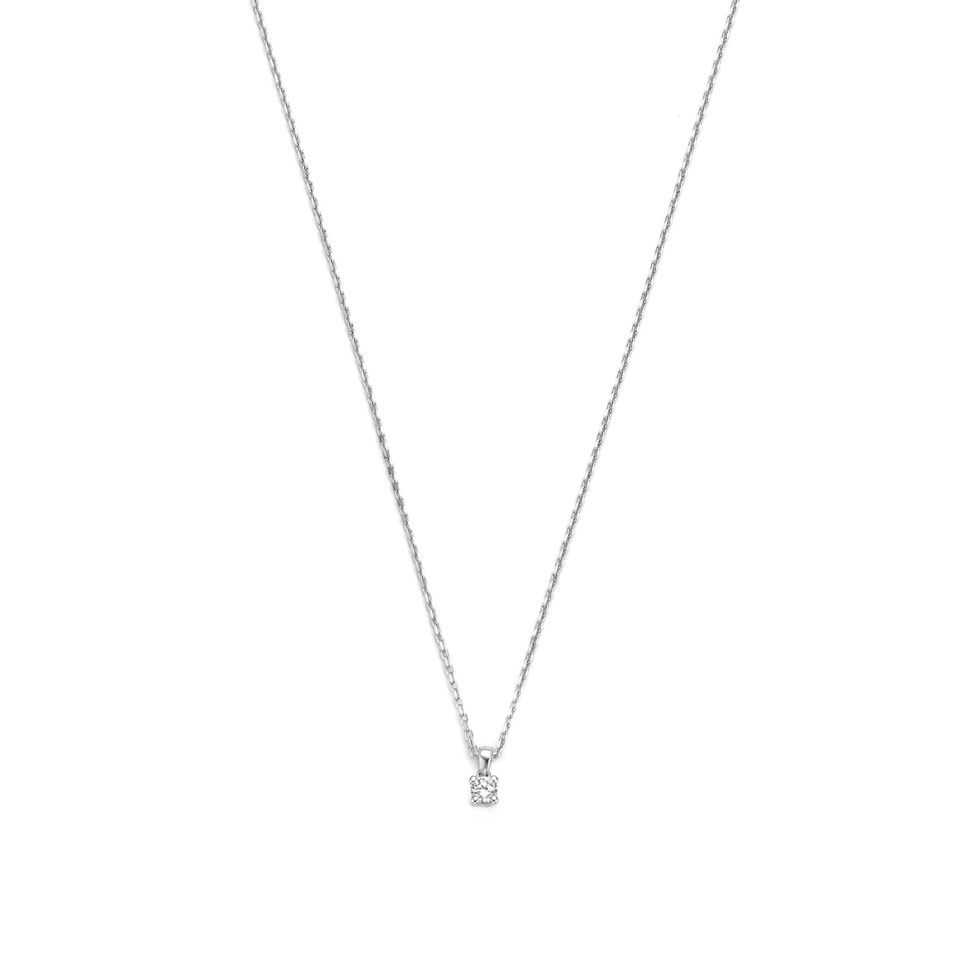 De la Paix Celesse 14 karat white gold necklace with diamond 0.07 carat -  - Isabel Bernard