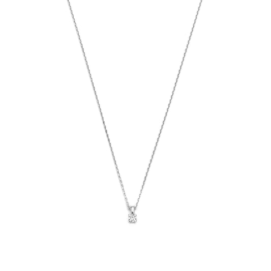 De la Paix Christine 14 karat white gold necklace with diamond 0.10 carat -  - Isabel Bernard