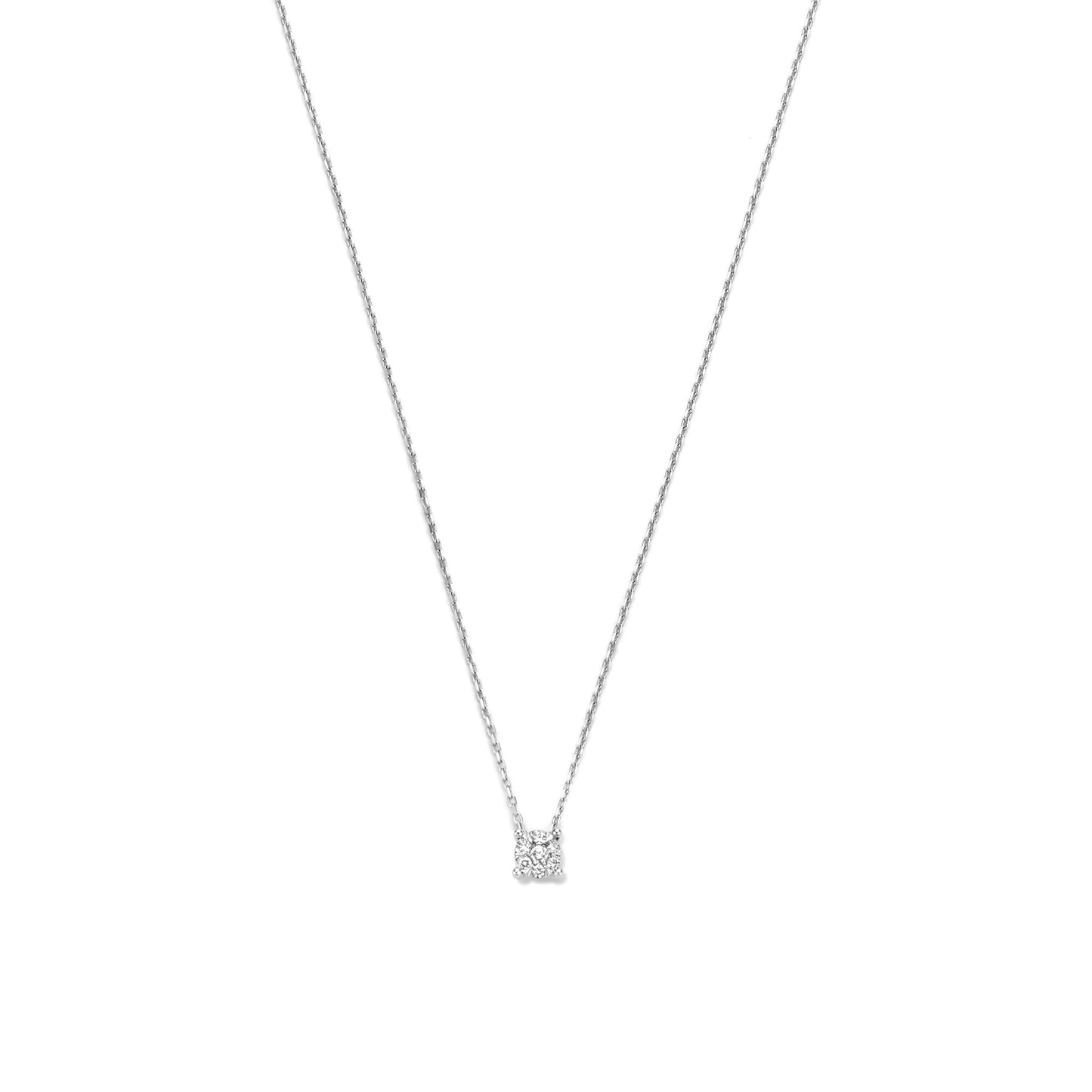 De la Paix Hanaé 14 karat white gold necklace with diamond 0.08 carat -  - Isabel Bernard