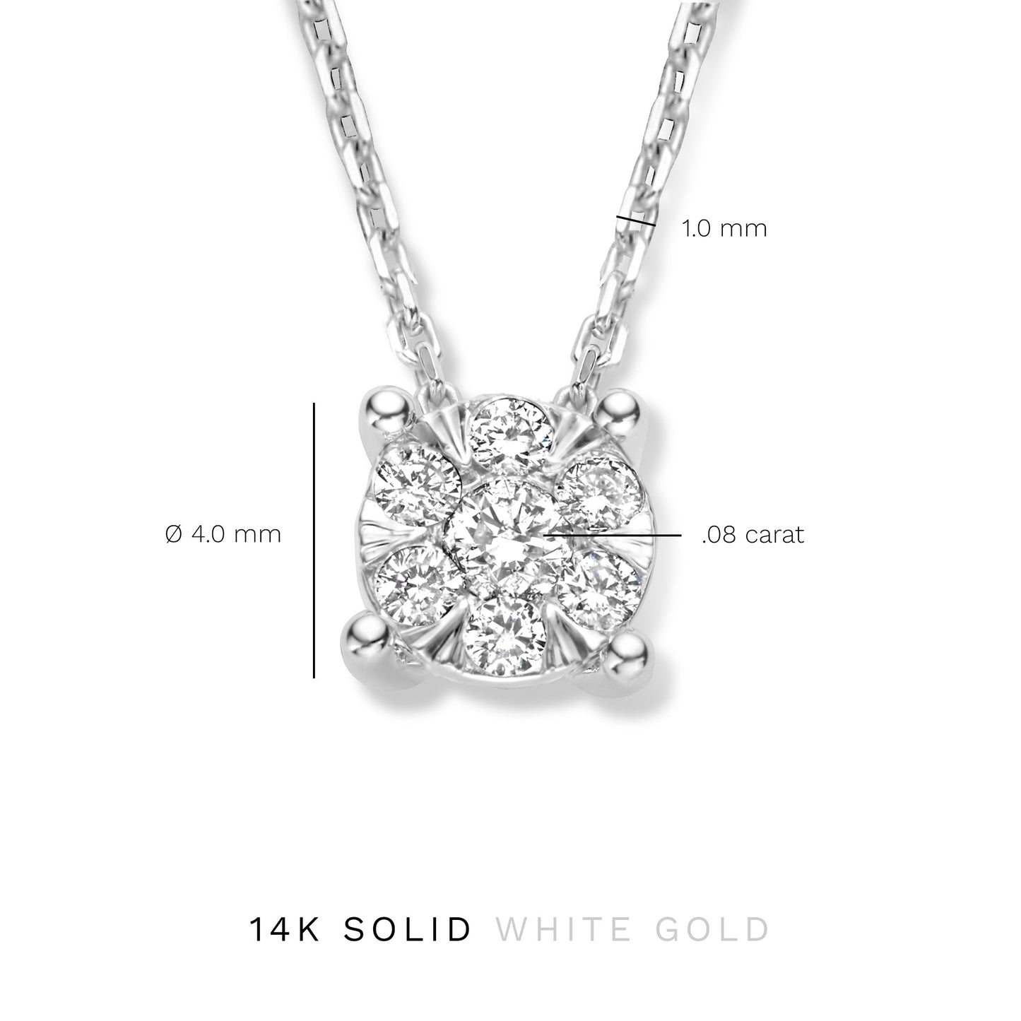 De la Paix Hanaé 14 karat white gold necklace with diamond 0.08 carat -  - Isabel Bernard