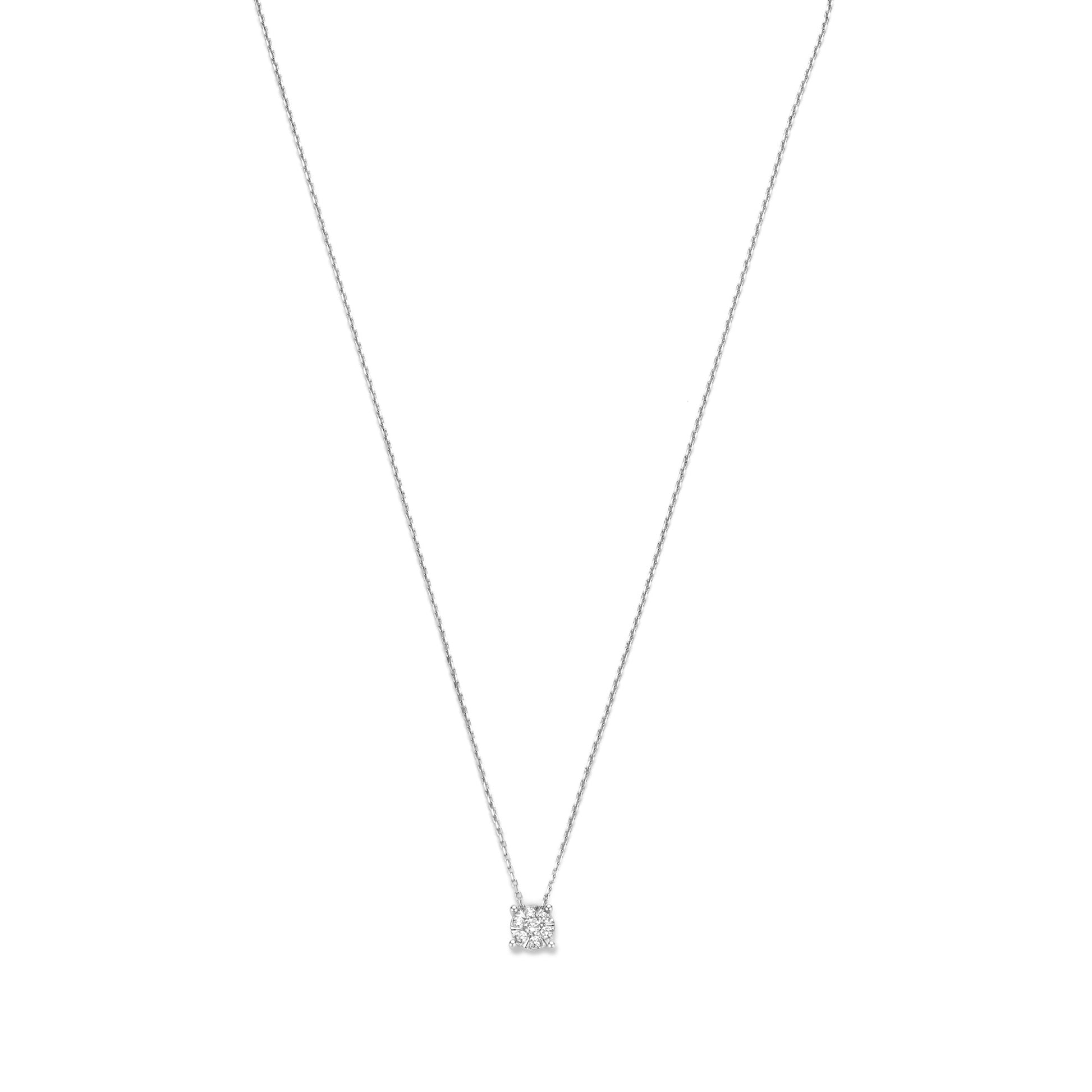 De la Paix Hanaé 14 karat white gold necklace with diamond 0.14 carat -  - Isabel Bernard