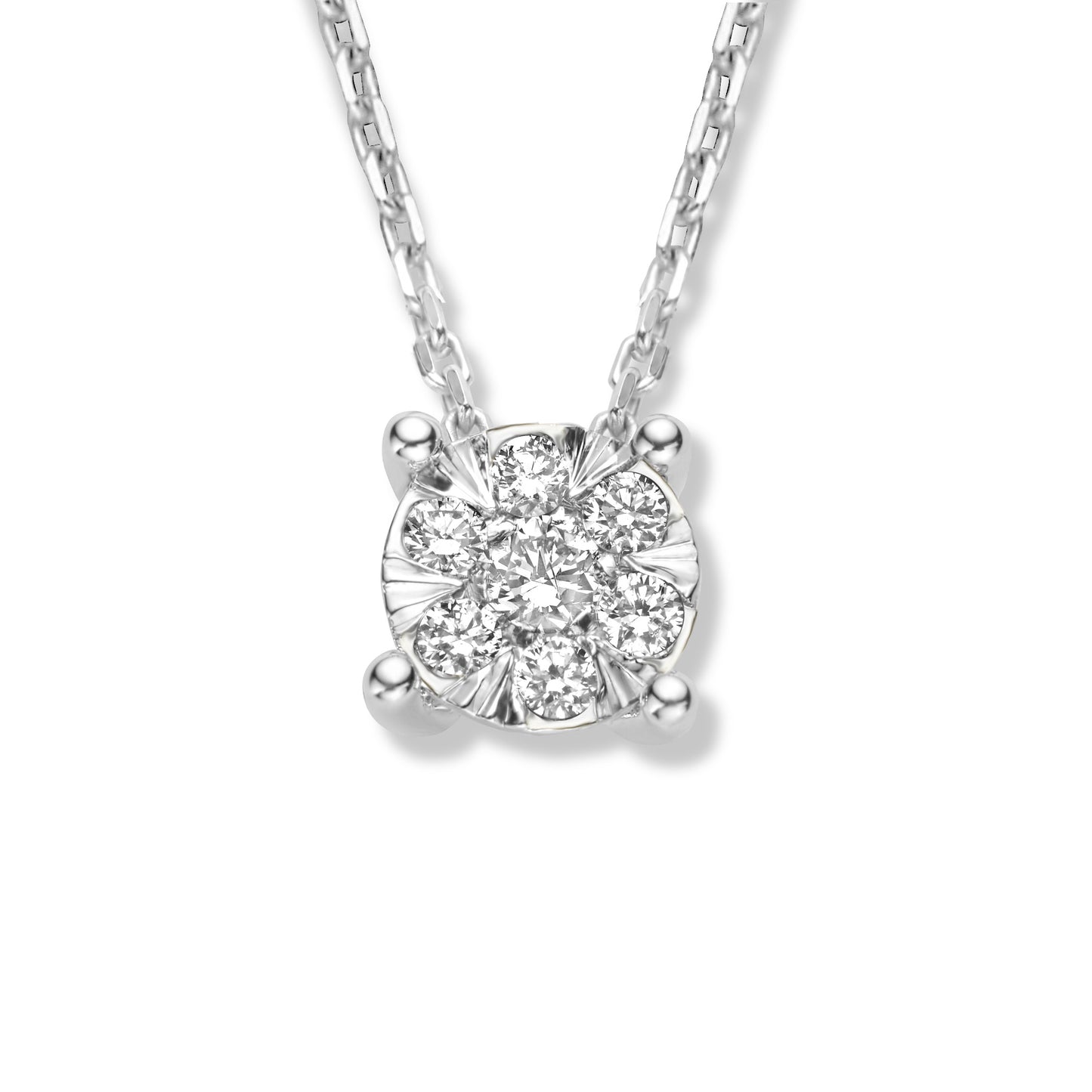 De la Paix Hanaé 14 karat white gold necklace with diamond 0.14 carat -  - Isabel Bernard