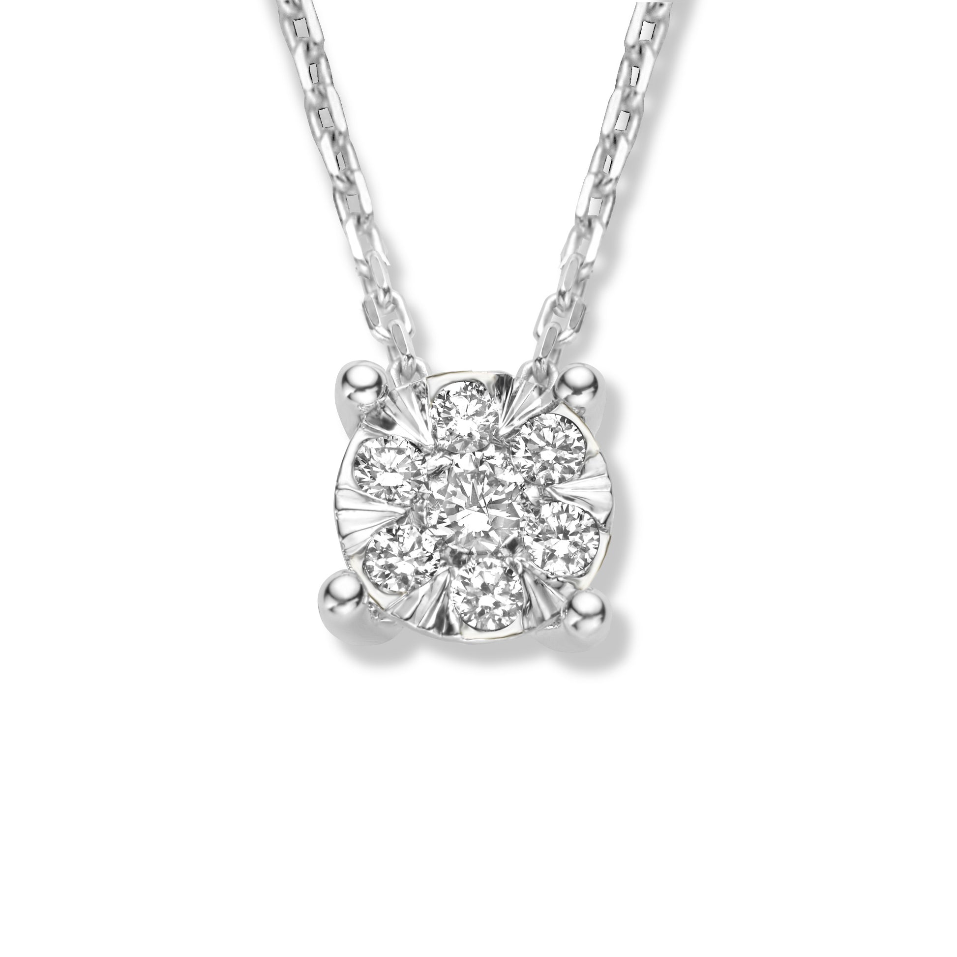 De la Paix Hanaé 14 karat white gold necklace with diamond 0.14 carat -  - Isabel Bernard