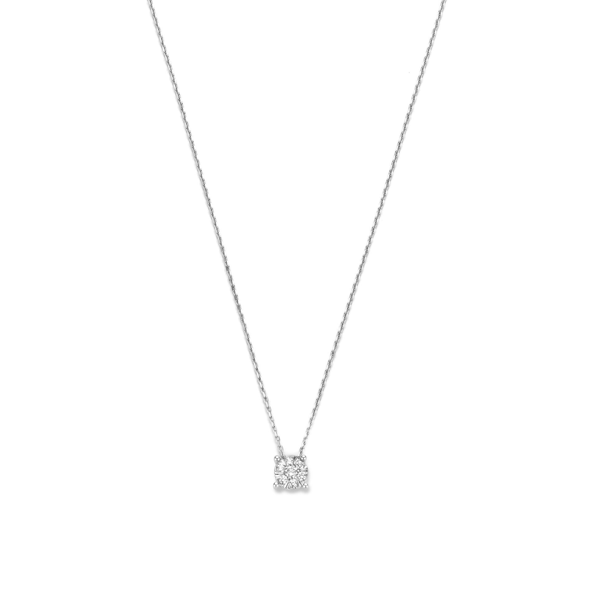 De la Paix Hanaé 14 karat white gold necklace with diamond 0.14 carat -  - Isabel Bernard