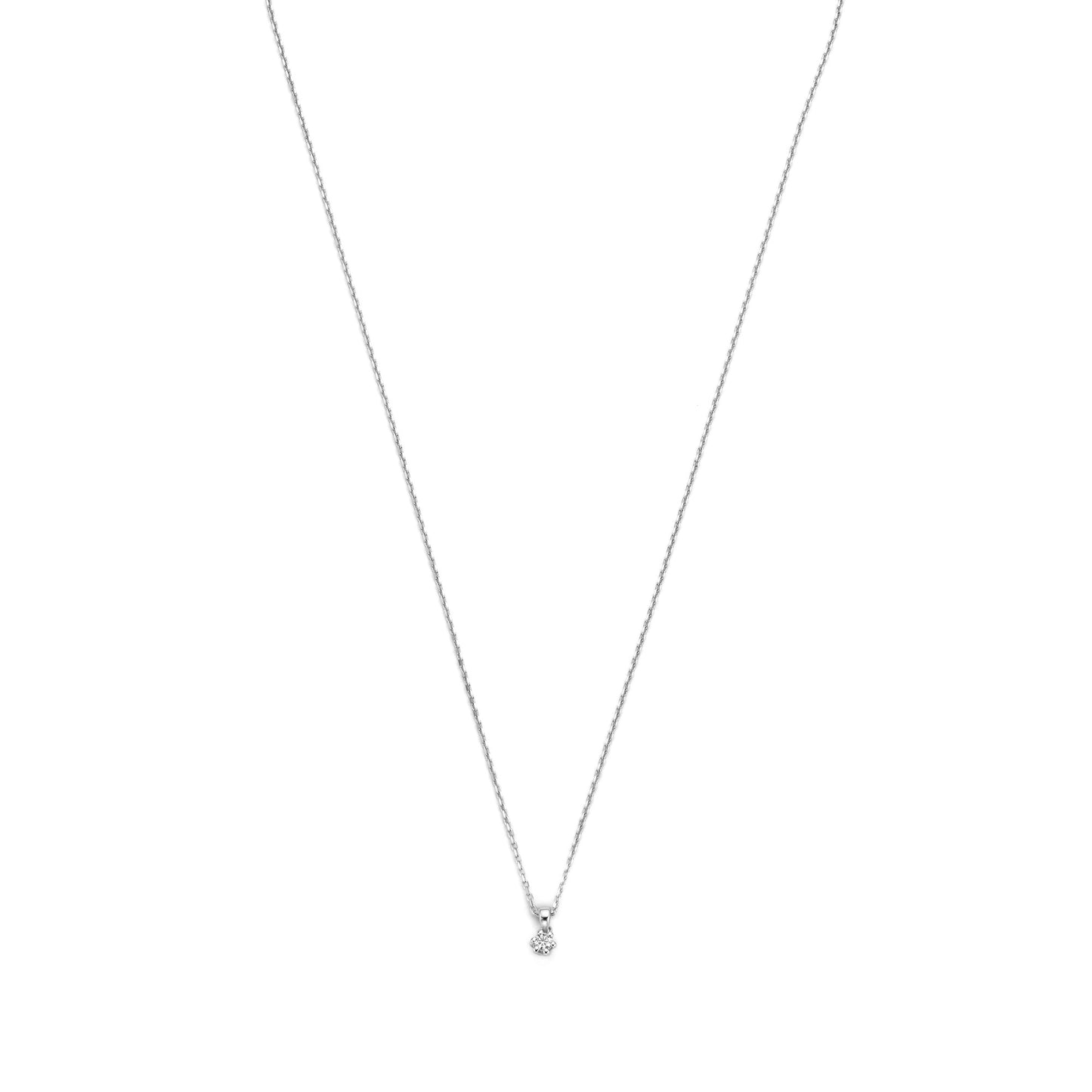 De la Paix Emily 14 karat white gold necklace with diamond 0.05 carat -  - Isabel Bernard