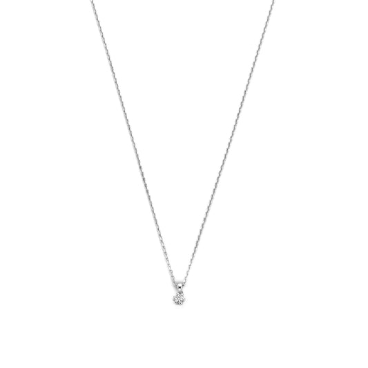 De la Paix Emily 14 karat white gold necklace with diamond 0.05 carat -  - Isabel Bernard