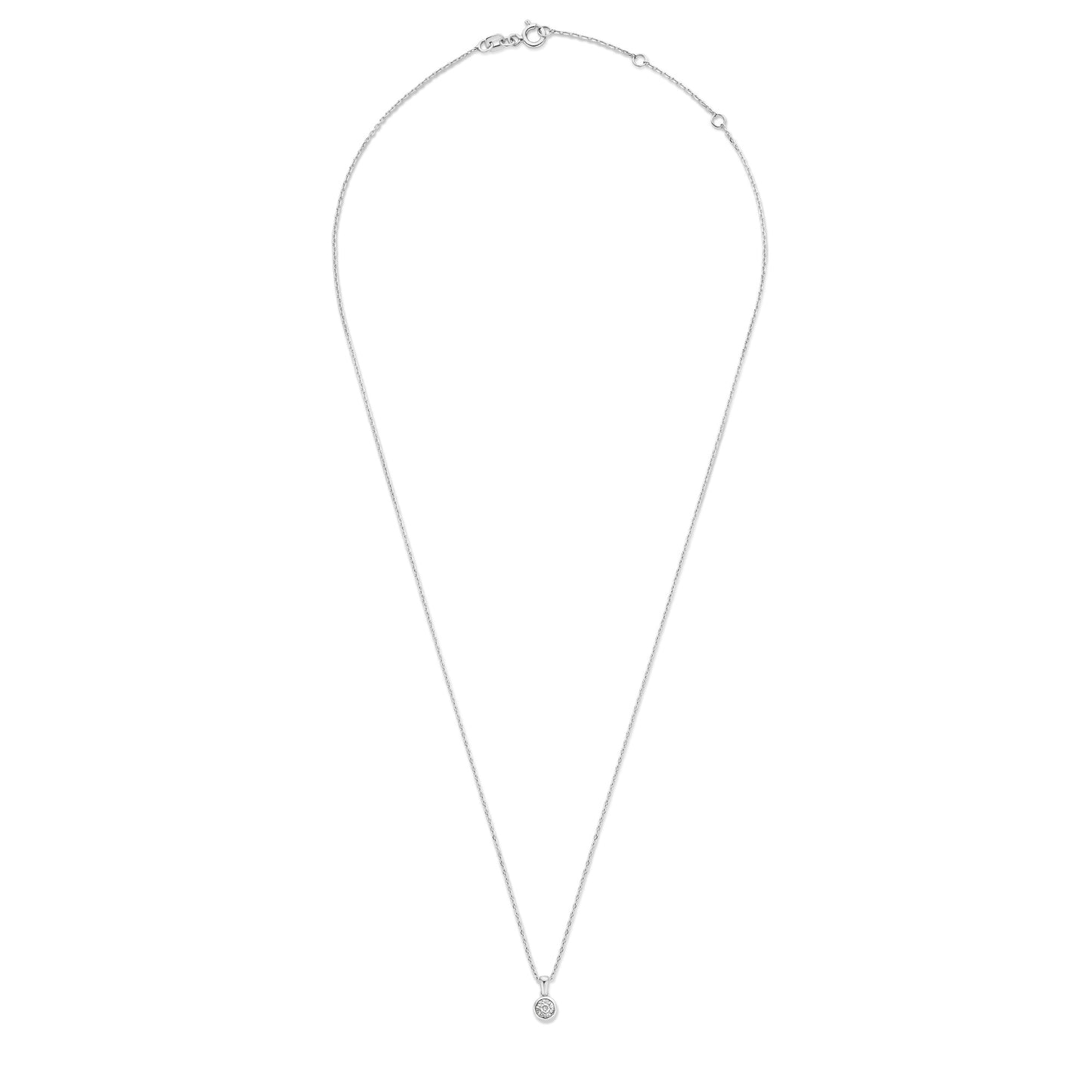 De la Paix Inaya 14 karat white gold necklace with diamond 0.03 carat -  - Isabel Bernard