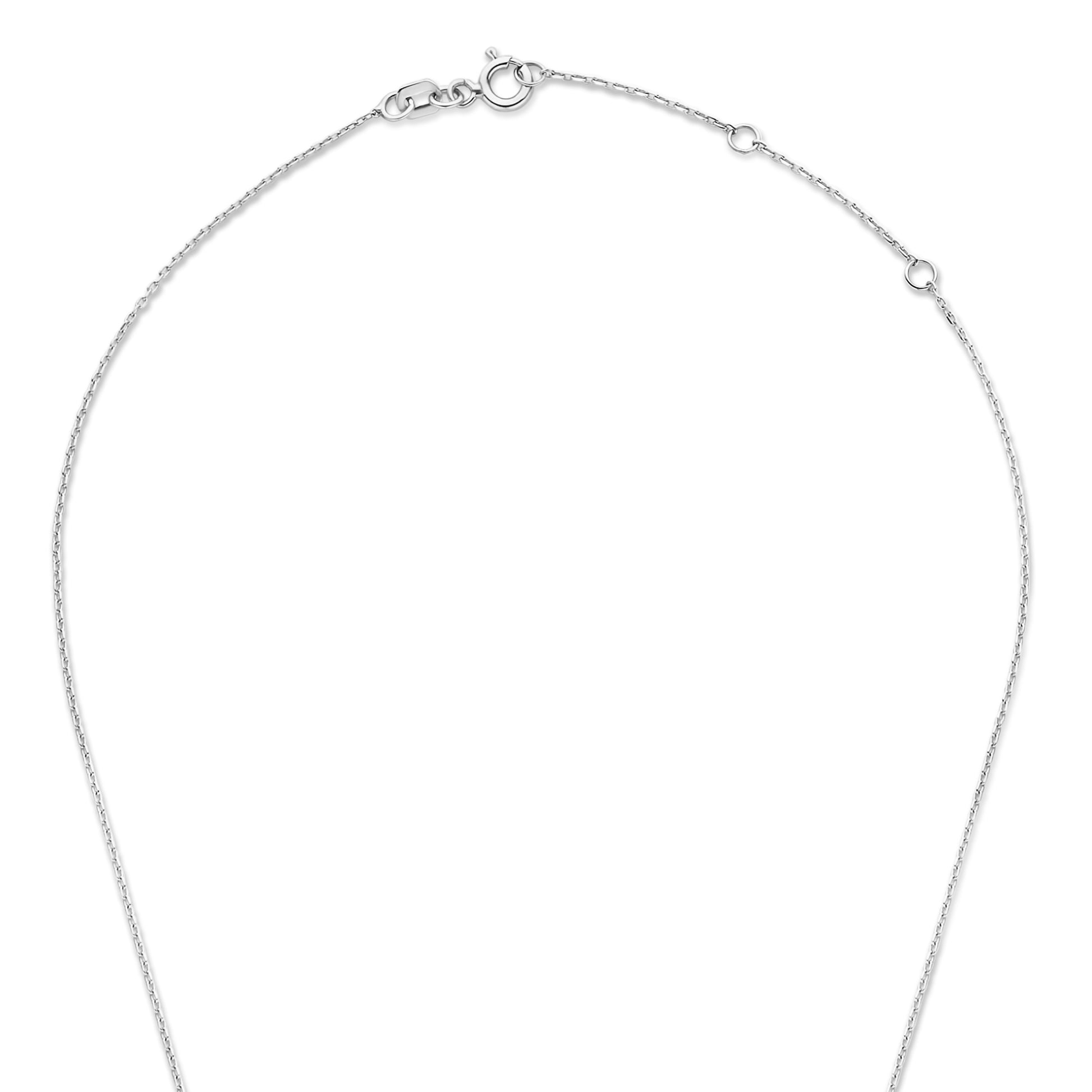 De la Paix Inaya 14 karat white gold necklace with diamond 0.01 carat -  - Isabel Bernard