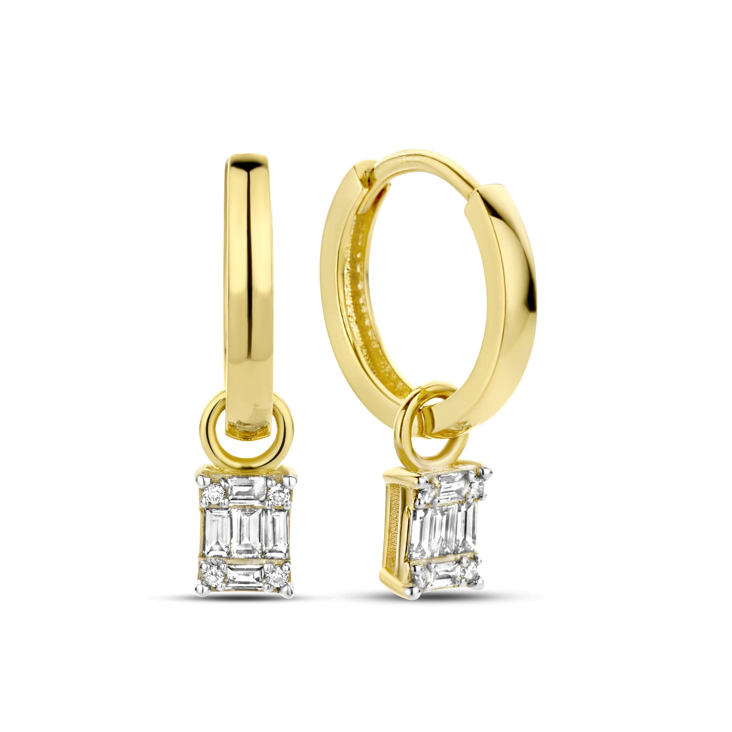 De la Paix Maxime 14 karat gold hoop earrings with diamond 0.18 carat -  - Isabel Bernard