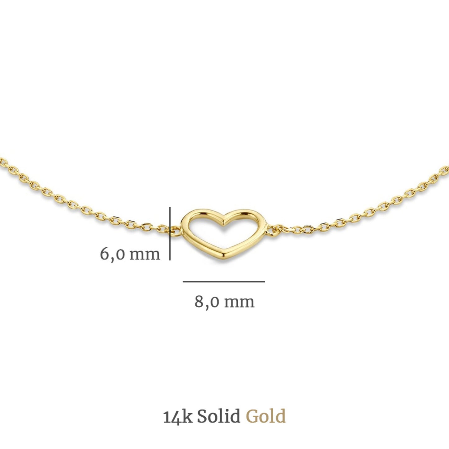 Cadeau d'Isabel 14 karat gold necklace with bracelet gift set with heart -  - Isabel Bernard