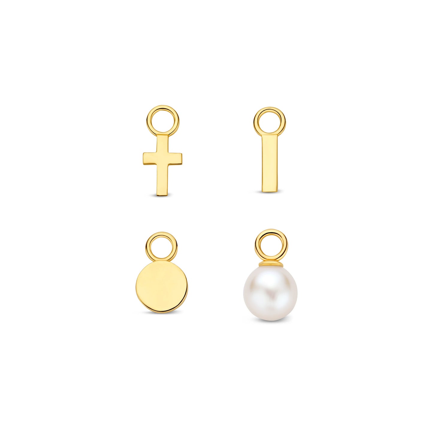 Cadeau d'Isabel 14 karat gold four-piece earring charm set | without hoop earrings -  - Isabel Bernard