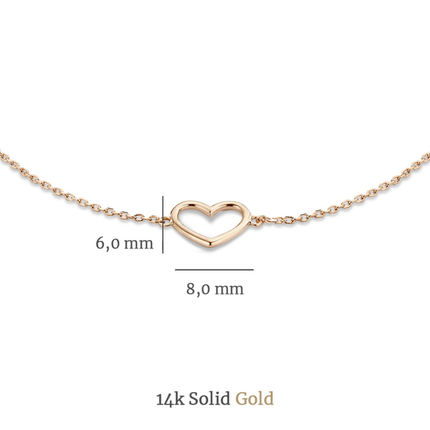 Cadeau d'Isabel 14 karat rose gold necklace with bracelet gift set with heart -  - Isabel Bernard