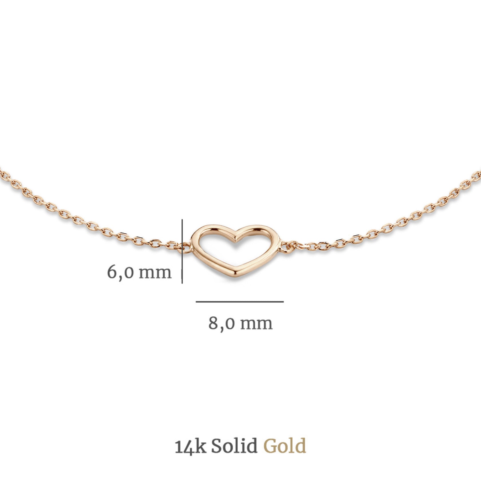 Cadeau d'Isabel 14 karat rose gold necklace with bracelet gift set with heart -  - Isabel Bernard