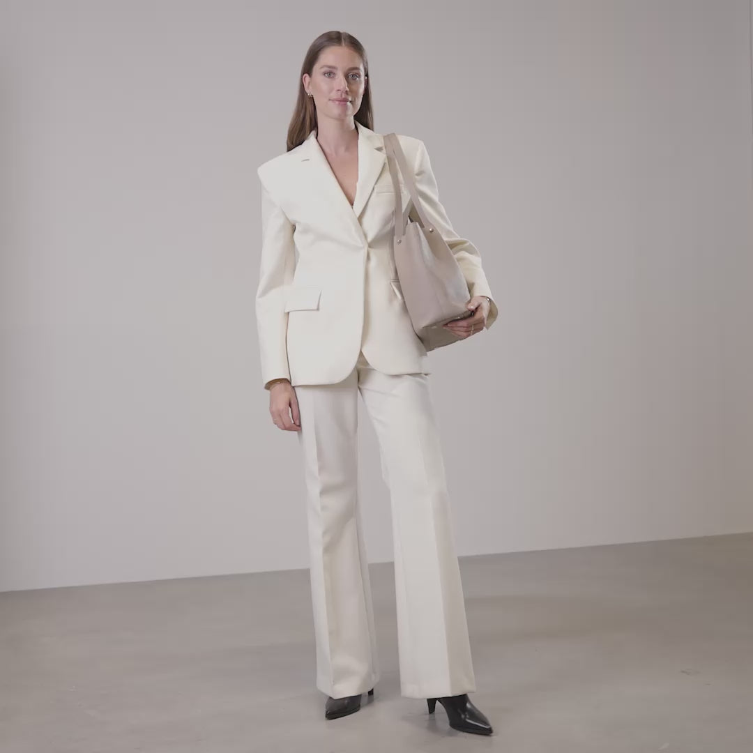 Honoré Nata taupe leather shopper calfskin leather - - Isabel Bernard