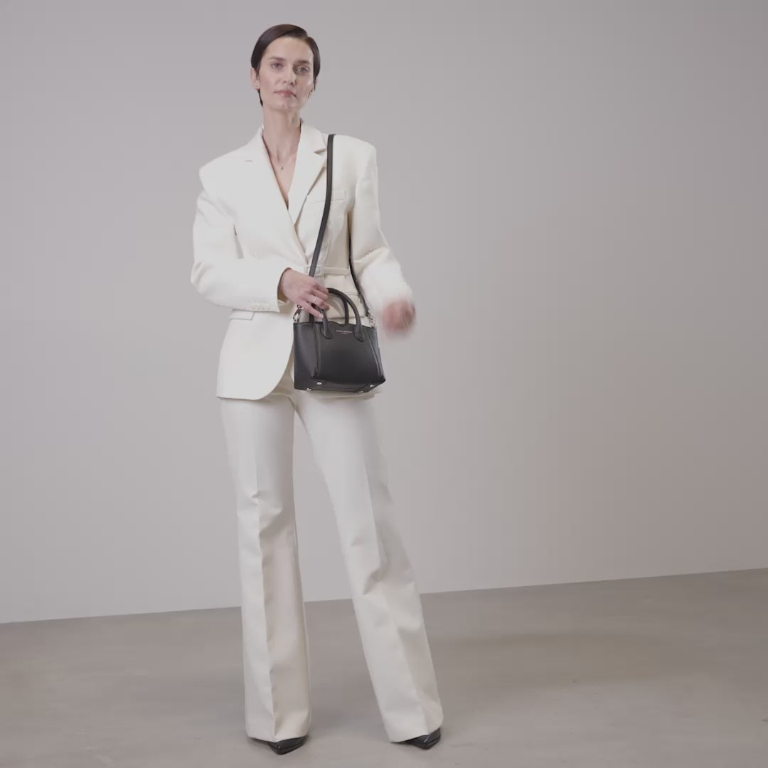 Honoré Cloe Mini black calfskin leather handbag - - Isabel Bernard