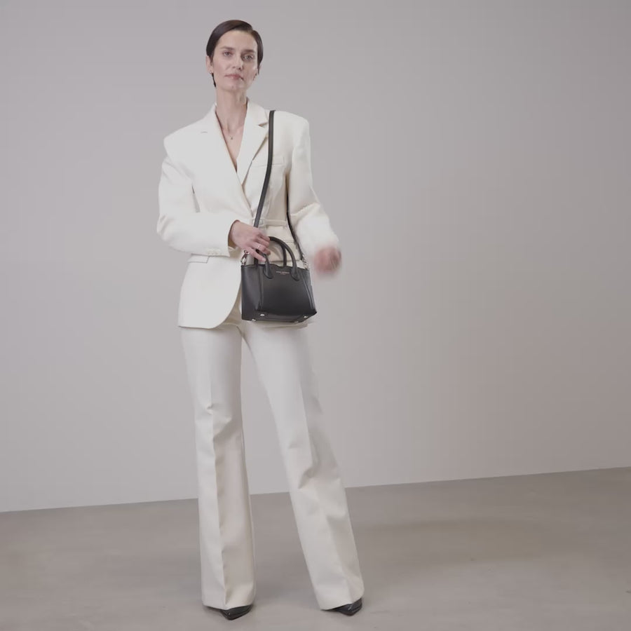 Honoré Cloe Mini black calfskin leather handbag - - Isabel Bernard
