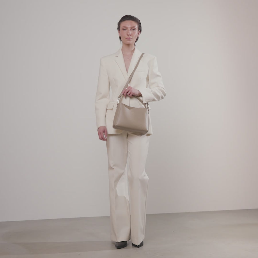 Montmartre Béatrice Midi taupe vegetable tanned leather handbag - - Isabel Bernard